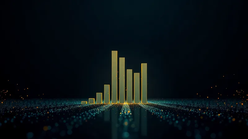 Gráfico de barras ascendente sobre un campo de datos, representando el hallazgo agregado de ROI de Nucleus Research