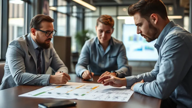 Equipo técnico planificando la arquitectura de migración de la base de datos hacia SAP HANA