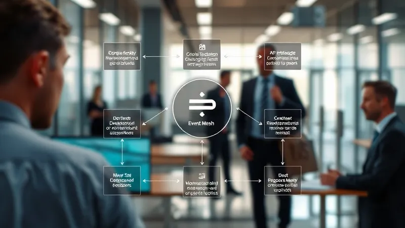 Diagrama de arquitectura SAP Event Mesh desacoplando AMI de SAP IS-U en una utility LATAM